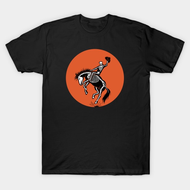 Skeleton cowboy T-Shirt by coffeeman